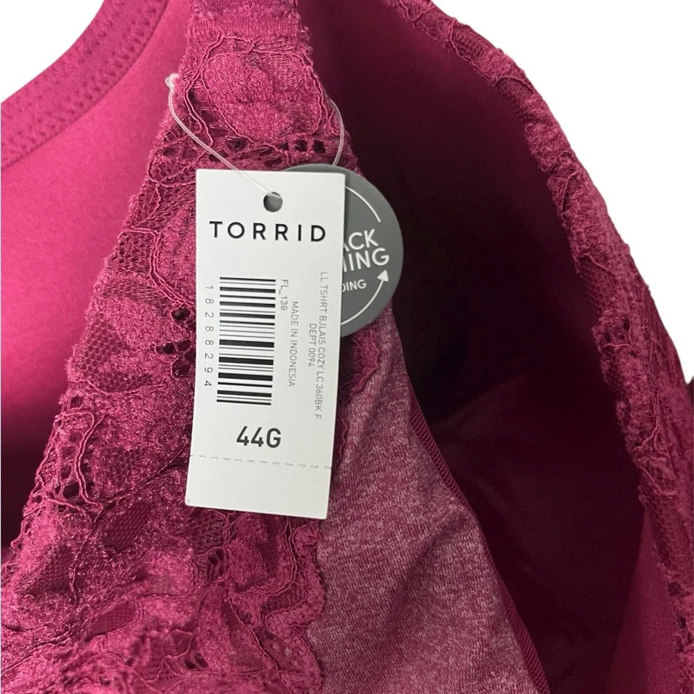 New Torrid Full-Coverage Lightly Lined 360 Back Smoothing Lace T-Shirt Bra